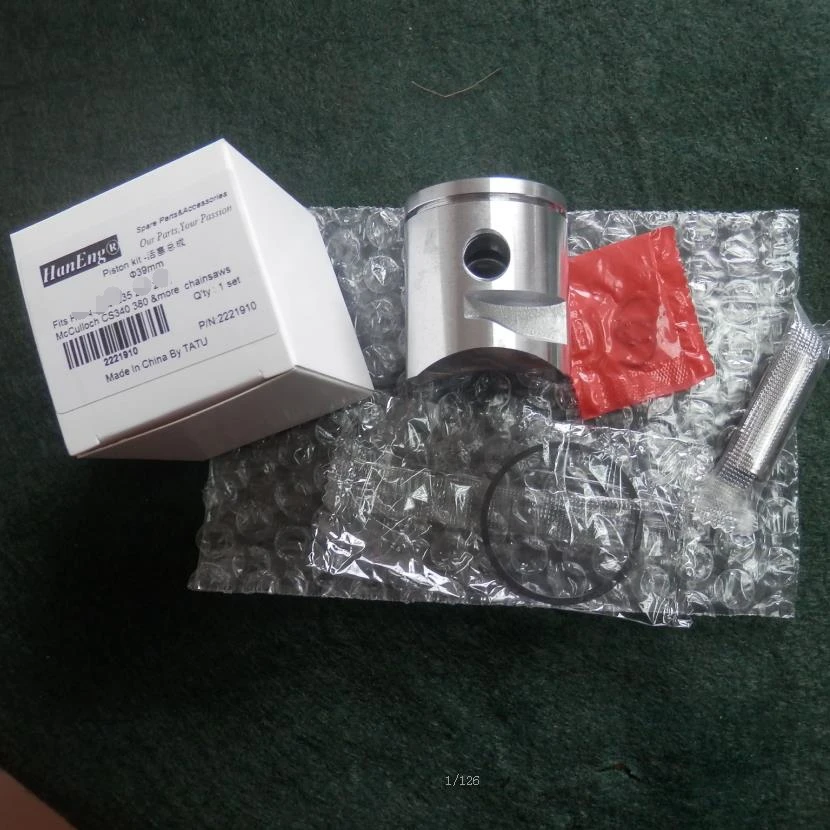 39MM PISTON KIT HUS 236 MCCULLOCH CS340 380 REDMAX GZ380 JONSERD CS2238 70