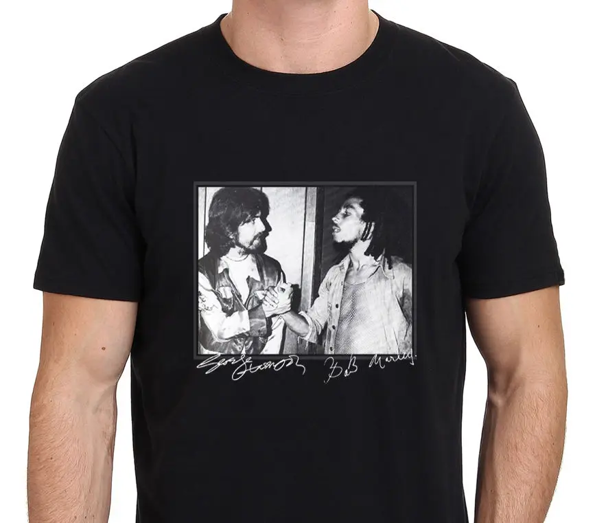 

George Harrison and Bob Marley Rare Footage Men's T-Shirts