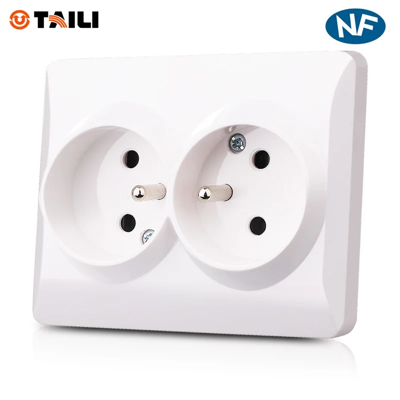 EU Standard Double French Socket Wall Socket Wall outlet Plug with