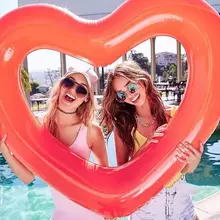 Надувной 120*120 см в форме сердца поплавок плавательный матрац детский бассейн обеденный стул портативный игровой коврик диваны обучающий стул