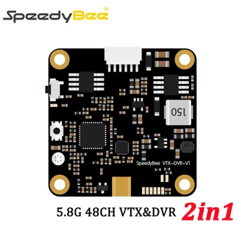 

Speedybee 5.8G 48CH FPV Transmitter 600mW VTX Built in DVR VTX-DVR 2 in 1with MMCX Antenna for FPV Racing Drone Quacopter