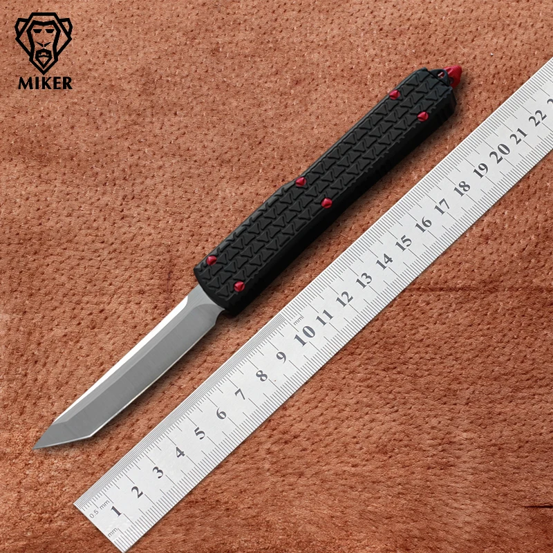 

MIKER D2 blade,Aluminum alloy handle camping survival outdoor Tactical hunting dinner kitchen knife EDC tools