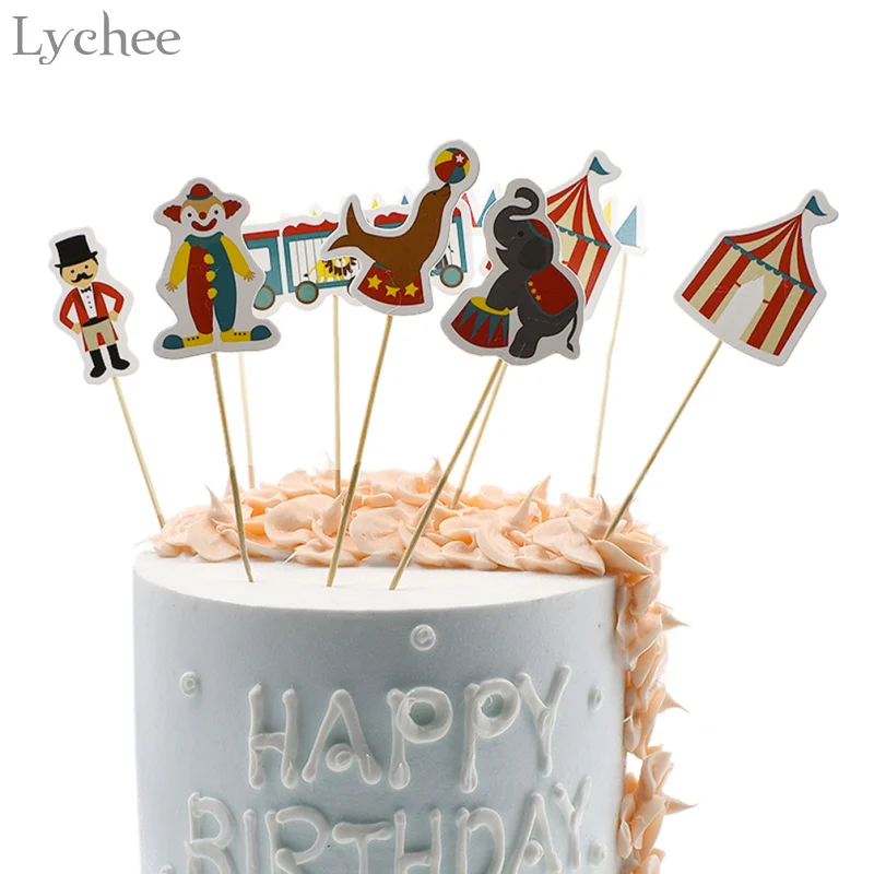 

Lychee Circus Unicorn Disposable Cup Cake Topper Candy Box Cartoon Tableware Baby Shower Decorations Birthday Party Supplies