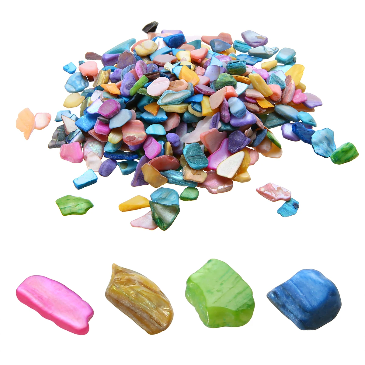 100g/lot Multicolor Shells Fragments Stylish DIY Mosaic Tiles for Making Crafts Decorating Flowerpot Vase