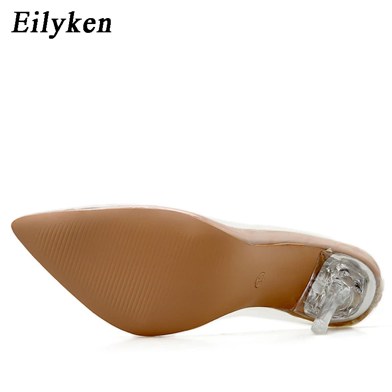 Eilyken Clear Plastic PVC Transparent Crystal heels Pump Club Party Pump Shoes Woman Foot Wear Shoes High Heels 12CM