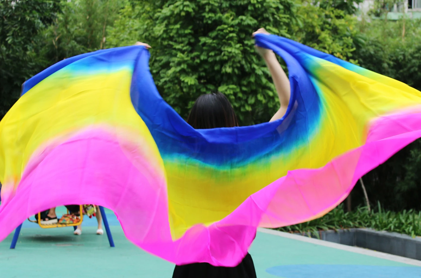 Шелк танец живота Танцы вуаль для ориентального танца шаль шарф для занятий танцами Оптовые Размеры и цвет могут быть выполнены по индивидуальному заказу - Цвет: As picture