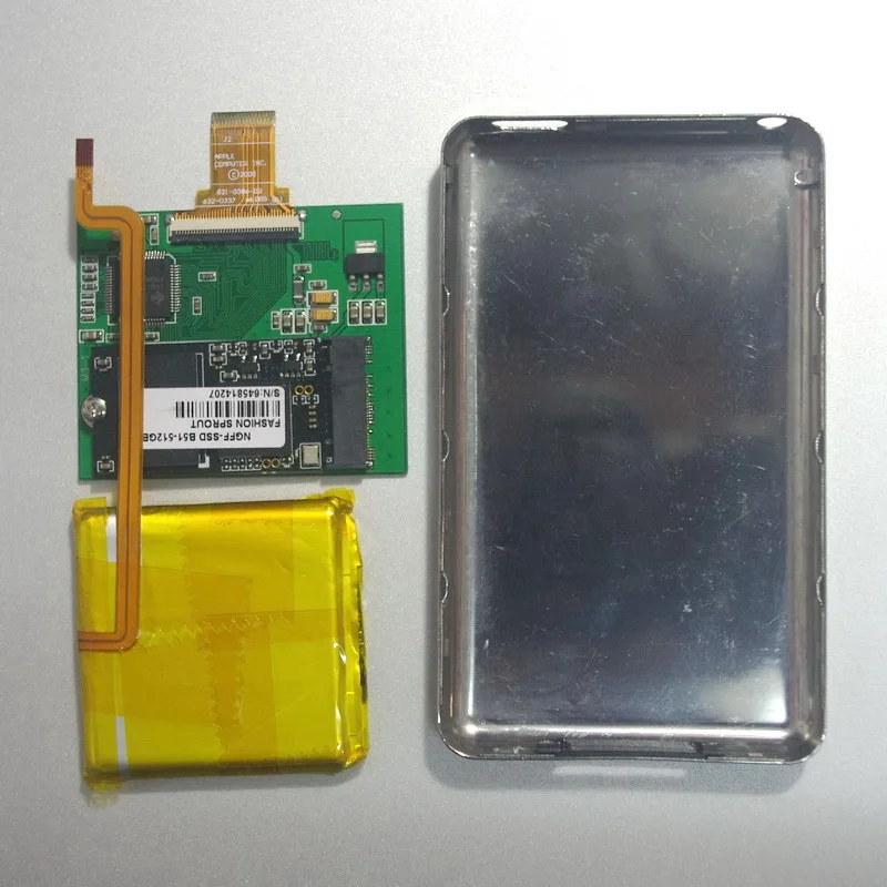 Для iPod classic 7.5th 2.0.5 ver 512GB 1 8 &quotполовина размера SSD чип с Чехол Замена батареи для