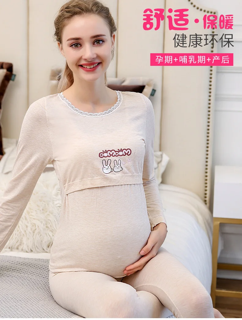 Hishiny/хлопковая одежда для кормления с длинными рукавами; зимняя Пижама для кормления; Пижама для беременных; для грудного вскармливания