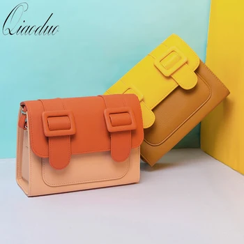 

Qiaoduo Ladies shoulder bag 2020 new fashion summer candy color PVC messenger bag luxury handbags women bags designe CE3108