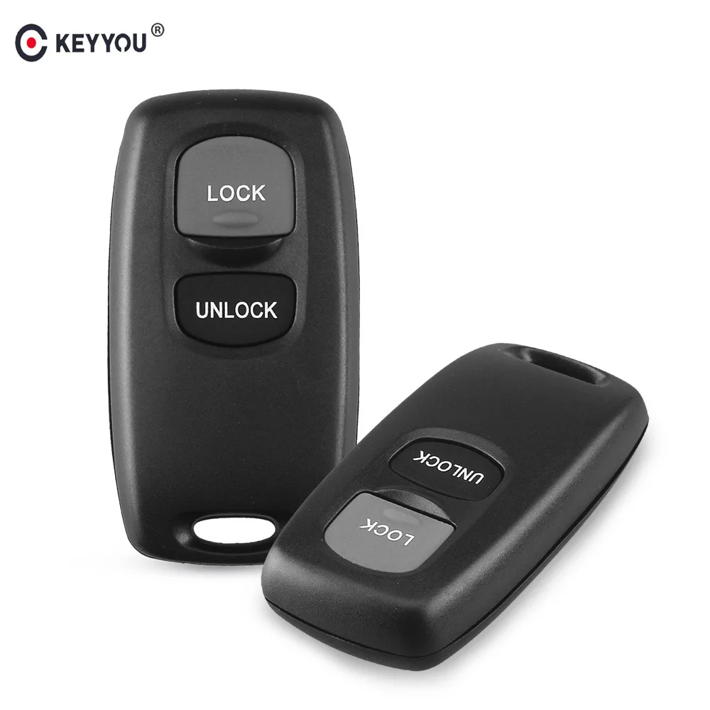 KEYYOU 10X Новая замена 2 кнопки корпус автомобильного ключа дистанционного управления без ключа для Mazda 2 3 6 323 626 Fob управление чехол для ключа