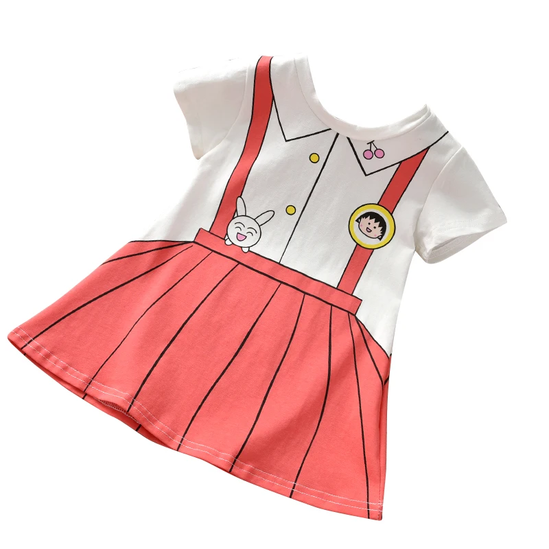

Cute Children Kids Baby Girls Dresses Clothes Child Cartoon Summer Mini Short Dress Kid Enfant Garments Clothing