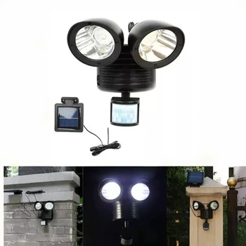 

22 LED Solar Light PIR Motion Sensor Rotatable Dual Head Waterproof Lighting For Outdoor Indoor Garden Yard Wall Spotlight