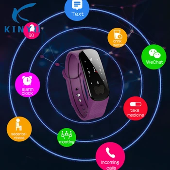 

New Smart bracelet wristband ECG Blood Pressure Temperature measurement message reminder HRV Heart rate variability smart band