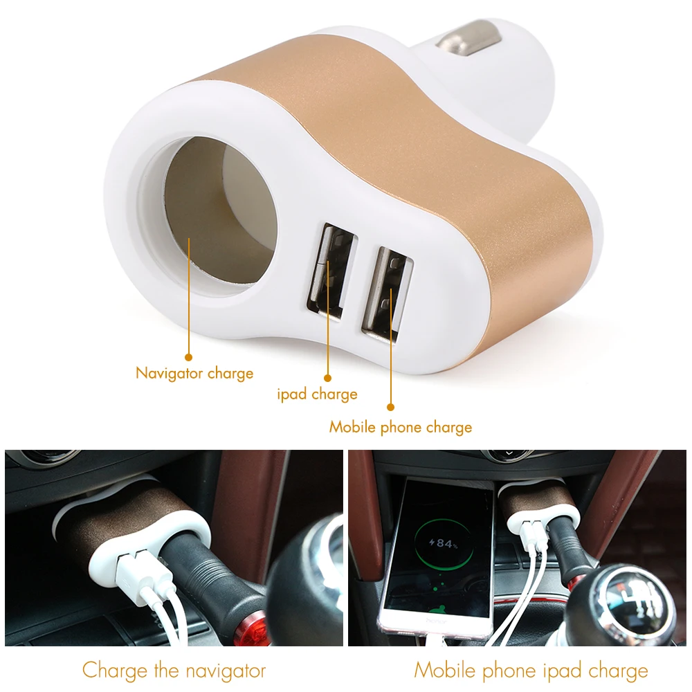 

Dual USB Car Cigarette Lighter Socket for peugeot 208 renault captur dacia duster golf mk5 citroen c4 picasso bmw x5 e70