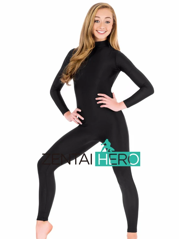 Cheapest Free Shipping Unisex Sexy Turtleneck Dancewear Lycra Spandex Bodysuit Second Skin