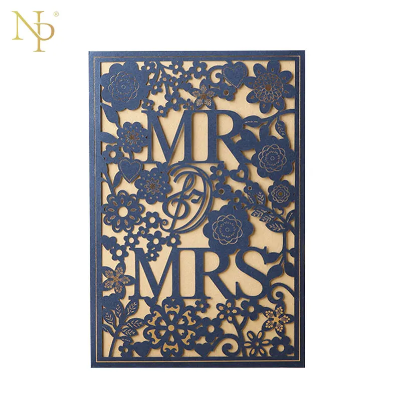 

Nicro MR MRS Hollow Paper Laser Cut Wedding Invitations Home Decor DIY New Decoration Party #Oth120