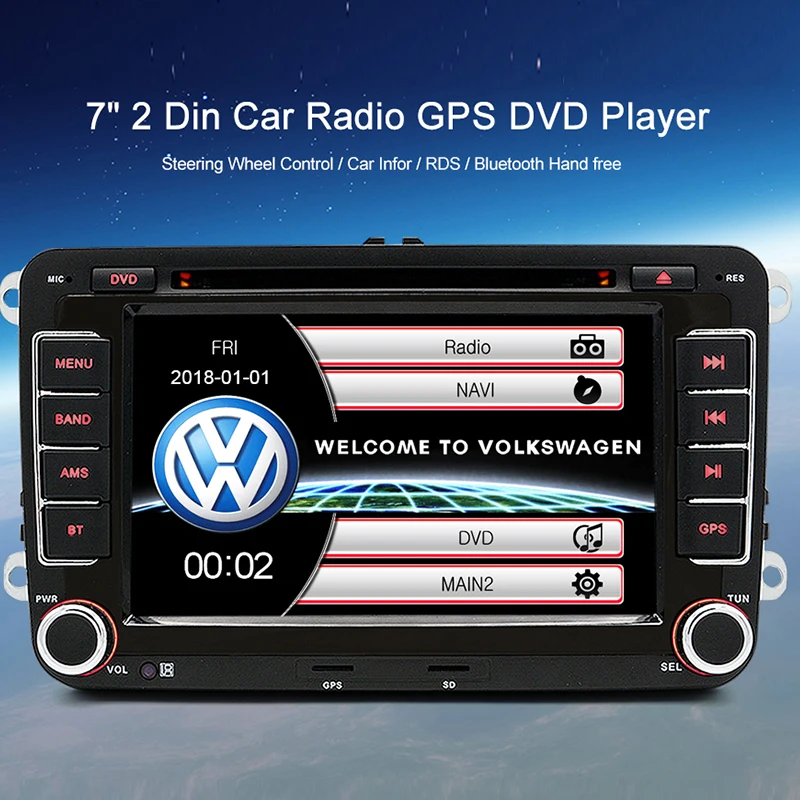 Best Junsun 7" car radio 2 din radio car car DVD  For Seat Leon 2 2005 2006 2007 2008 2009 2010 2011 GPS Navigation car audio  stereo 1