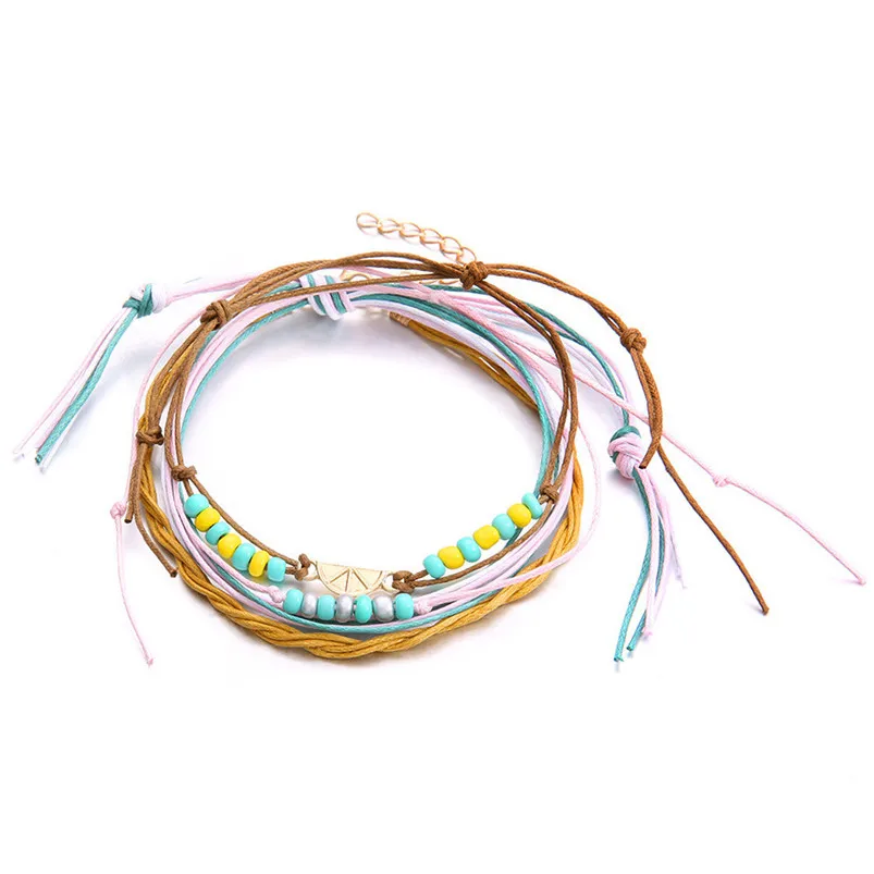 Sexy Beach Fruit Anklets for Women Men Gold Color Barefoot Chain Ankle Bracelet Foot Jewelry Beach Summer Ankle Bracelet F19 (3)