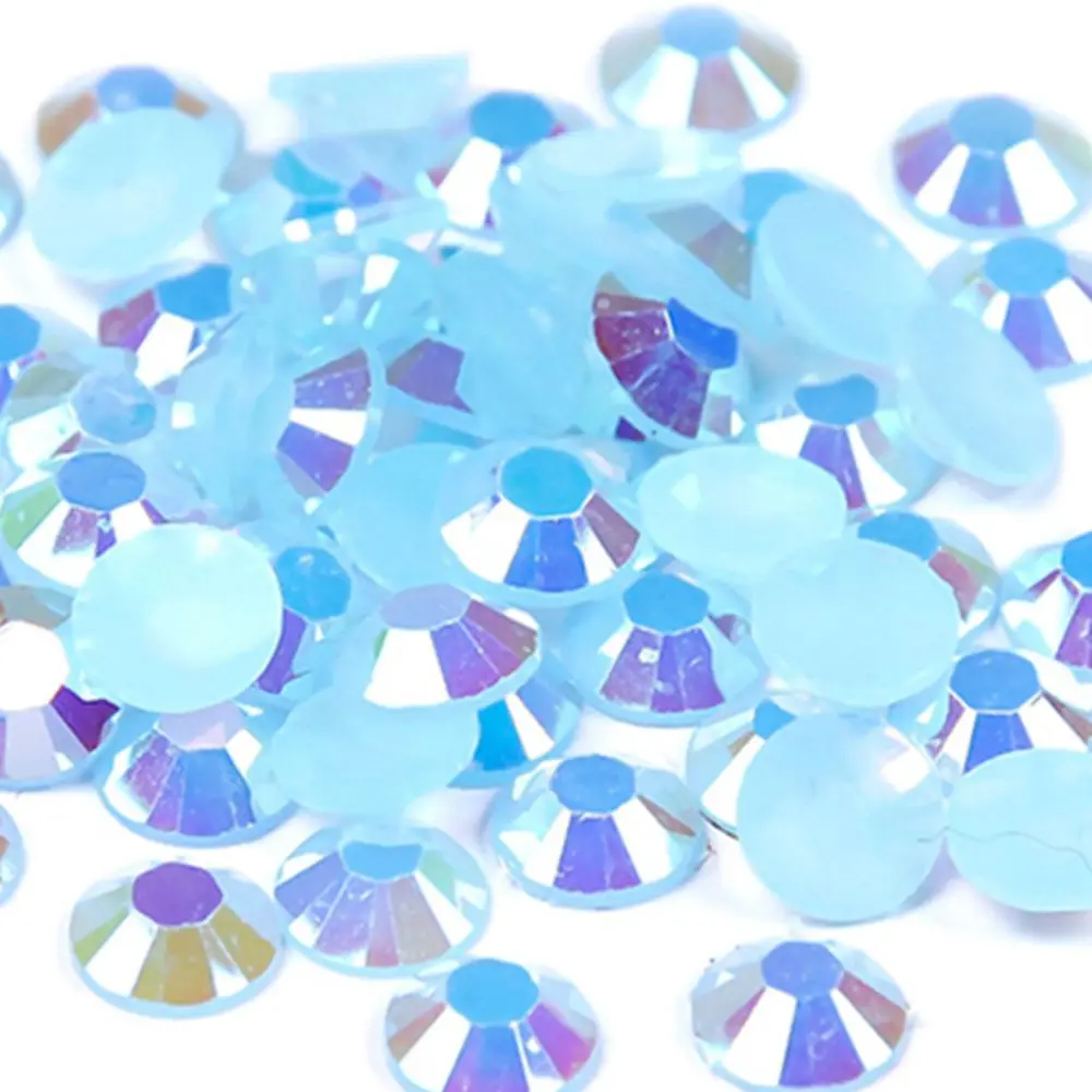 

Light blue AB Resin Rhinestones 1000pcs 2-5mm Round Flatback Non Hotfix Diamonds Appliques For Craft Fabric Wedding Dresses