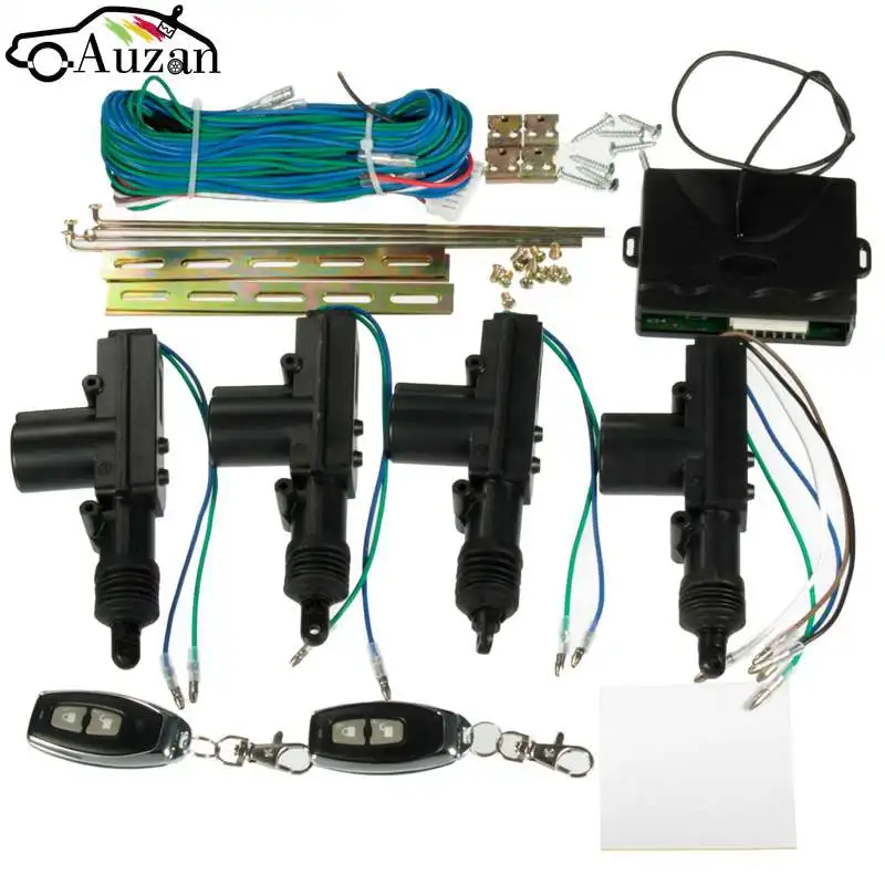 Universal Atuo Car 2 Doors or 4 Doors Central Lock Locking Keyless Entry System Kit + 2 Remote Keys Fob