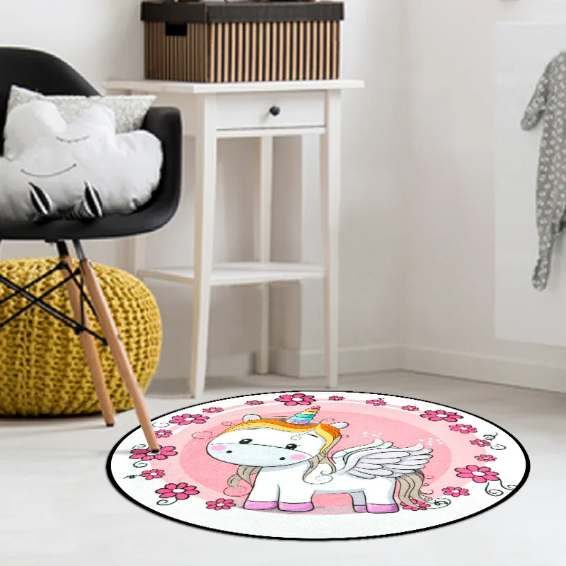 

Kids Unicorn Stars Flowers Rugs And Carpets For Baby Home Living Room Large Bedroom Parlor Hallway kitchen Door Floor Bath Mats