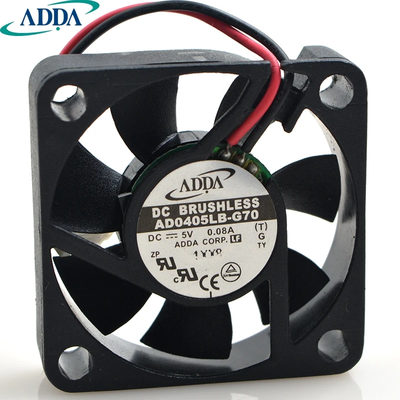 2pcs AD0405LB - G70 40*40*10mm 4CM 4mm 4010 5V 0.08A Double Ball Silent Cooling Fan
