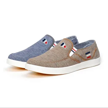 

2019 new men casual shoes espadrilles comfortable breathable denim flat shoes low help lazy people driving non-slip canvas shoes