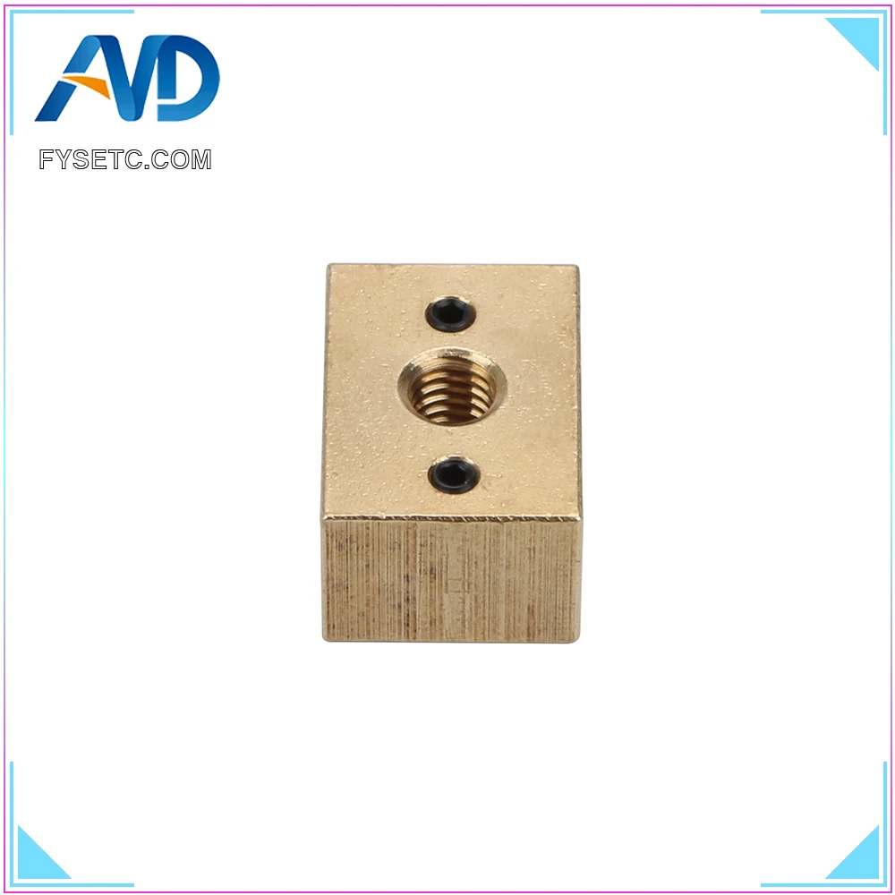 النحاس النحاس ساخنة كتلة ل E3D النحاس Hotend 3D طابعة عالية درجة الحرارة صلابة الفولاذ V6 الفوهات تيتان الطارد