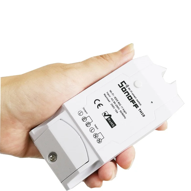 Sonoff умный дом TH беспроводной WiFi переключатель для автоматизации с датчиком температуры и влажности Monitorin - Комплект: TH10A