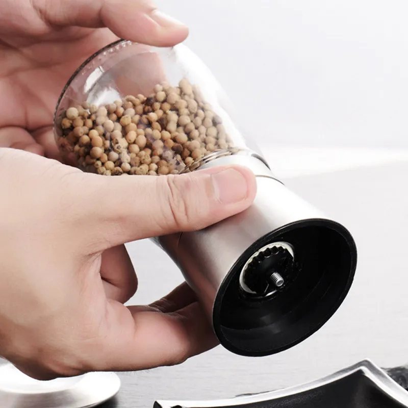 Kitchen Tools Pepper grinder Stainless steel ABS ceramic grinding core Kitchen tool salt and garlic pepper Kitchen accessories (7)