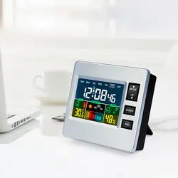 Беспроводной ЖК-дисплей термометр метеостанции гигрометр прогноз тестер, с будильником