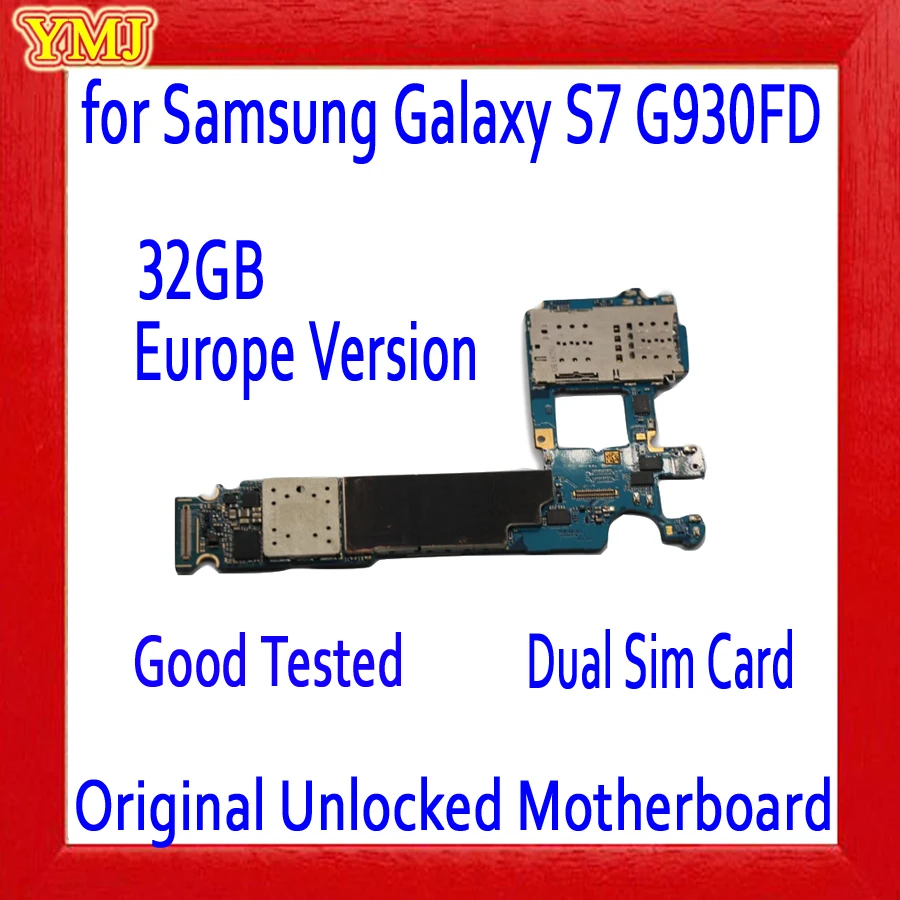 Две sim-карты для samsung Galaxy S7 G930FD материнская плата, оригинальная разблокированная для Galaxy S7 G930FD материнская плата, версия ЕС