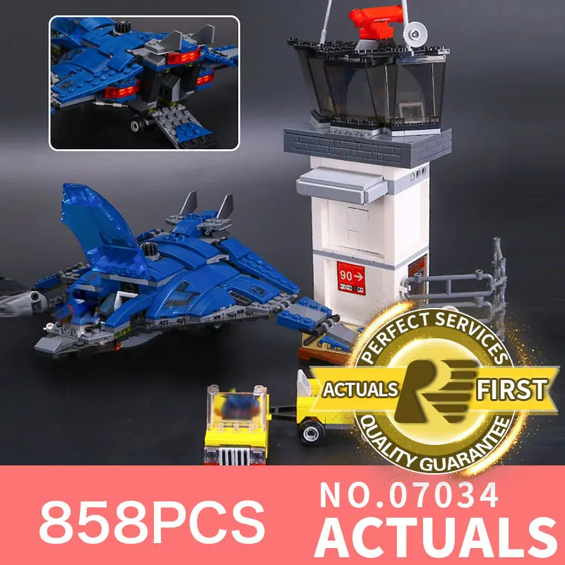 

LEPIN 07034 Super heroes Airport Battle Quinjet Ant-Man Winter Soldier Building Blocks Compatible 76051 Educational Gift LegoING