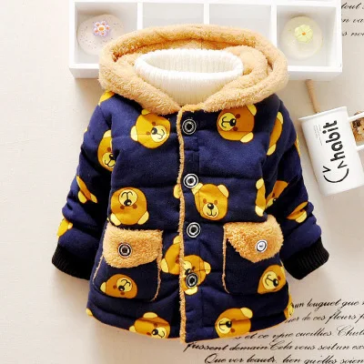 Зимняя куртка для девочек; Новинка года; Модная хлопковая куртка; зимняя бархатная одежда для новорожденных; одежда для малышей; пальто для девочек - Цвет: H22