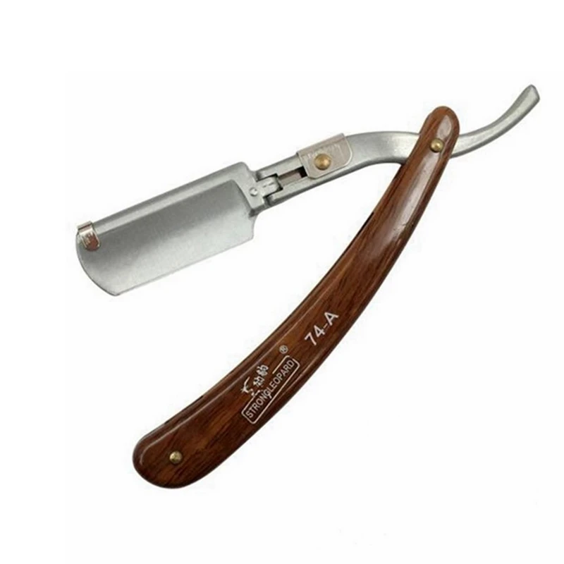Shellhard 1pc Straight Edge Shaving Razor High Quality Plastic Handle Folding Shaver Salon Barber Tool