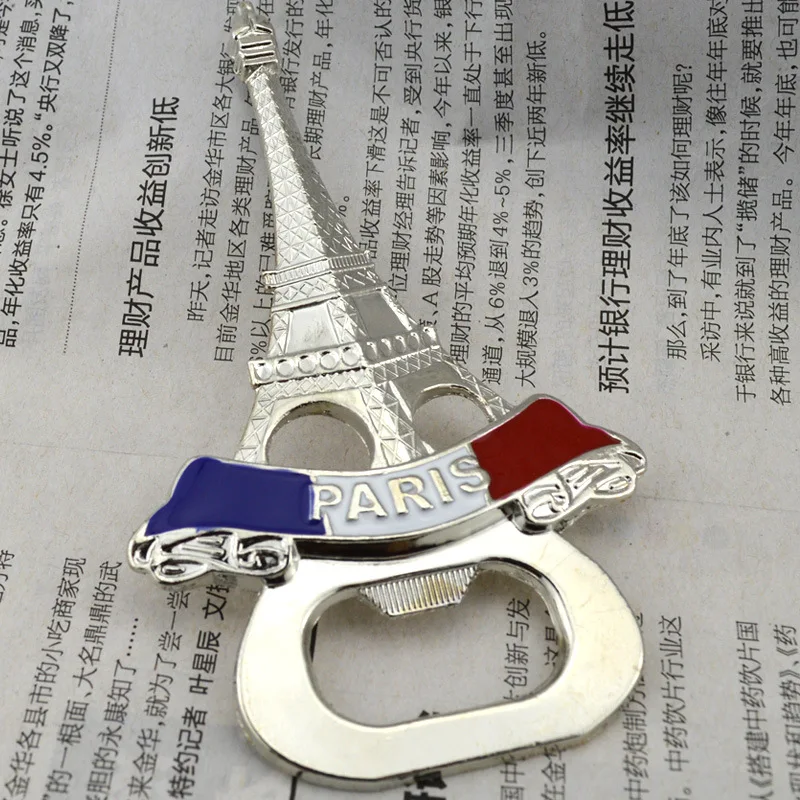 

100 pcs/lot creative metal crafts Paris Eiffel Tower shape tourism souvenir beer bottle opener