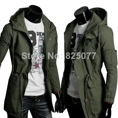 Mens Slim Fit Military Coat Combat 