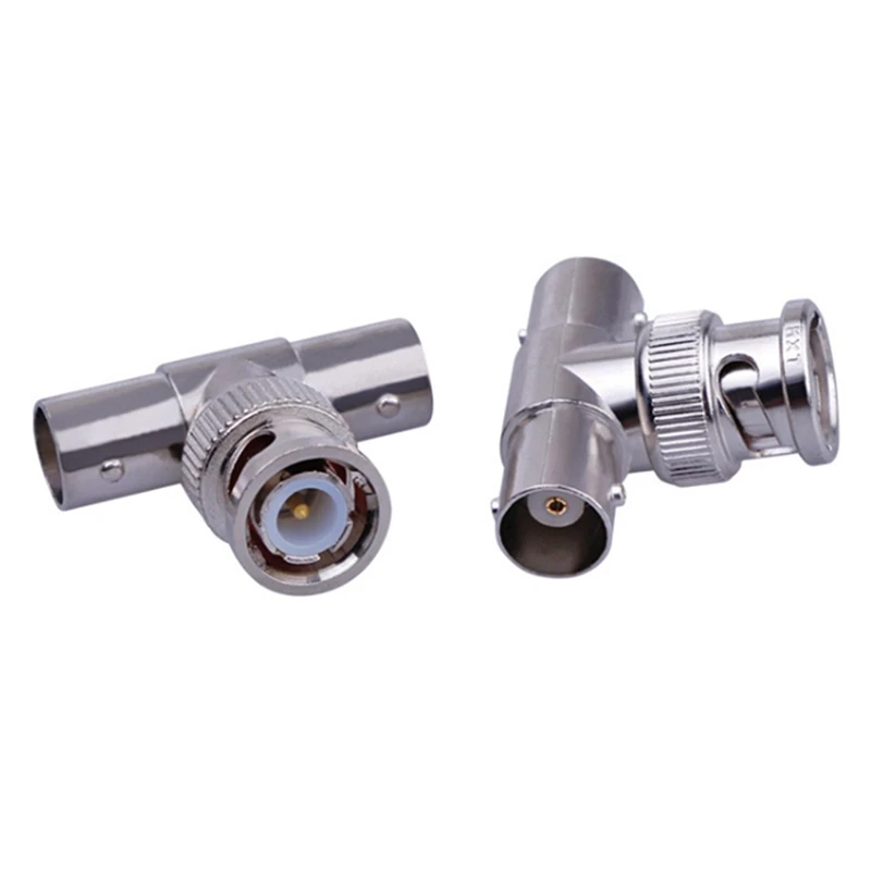 

BNC Male To 2 Female T Type Connector Adapter For Video Surveillance System CCTV Camera Security