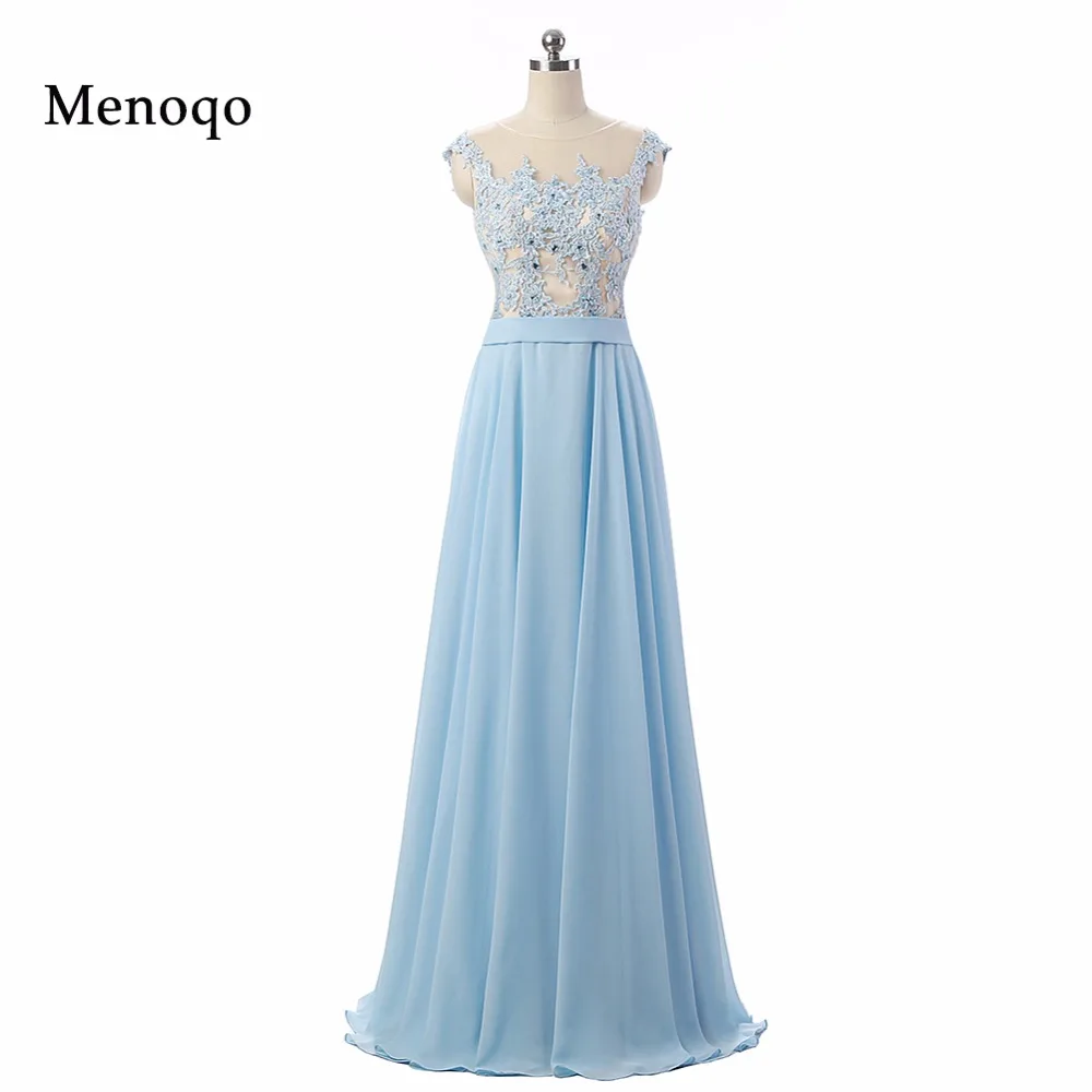 Vestido דה Festa 2017 מודל אמיתי הגעה חדשה סקסית שווי שרוול ארוך שמלות ערב שיפון שמלות אירוע מיוחדות פורמליות