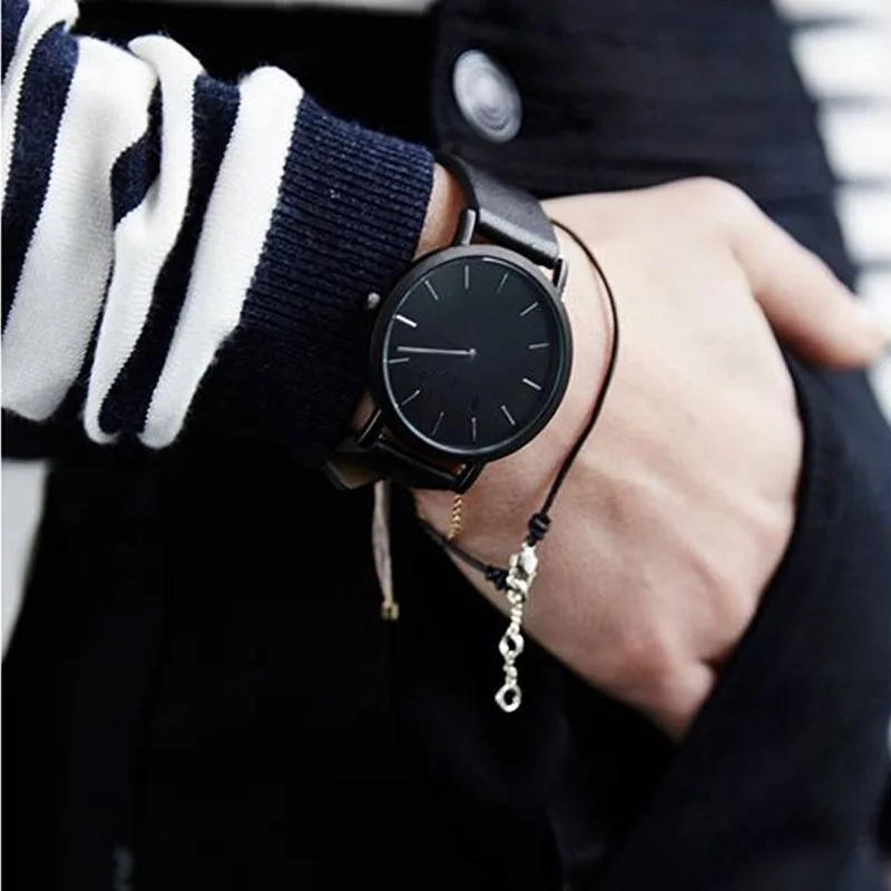 DaWhome Simple Watch Women's Fashion Individual Steel Mesh Watch Quartz Watch Ultra-thin Rose Gold Watch for Men and Women