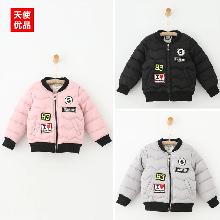 

Boys and girls 2016 winter coat cotton labeling new kids children's leisure jacket thick cotton clothes baby