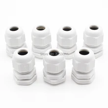 50 шт. Кабельные сальники PG 11 Черный Белый Водонепроницаемый Регулируемый нейлон разъемы соединения с прокладками 5-10 мм для электроприборов
