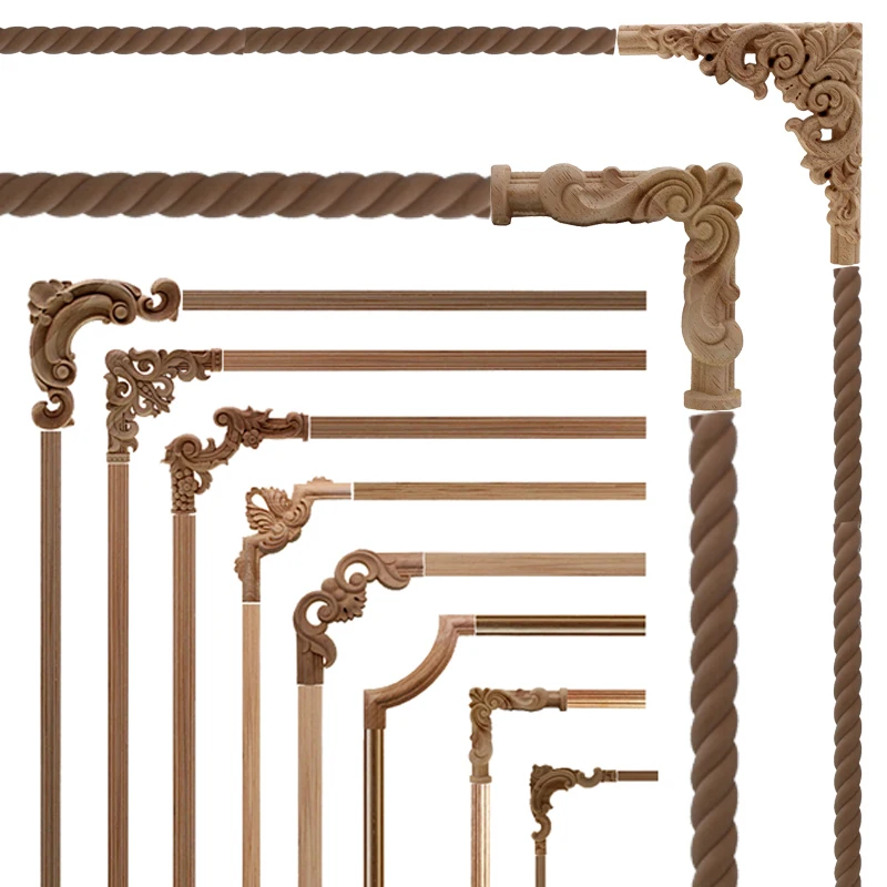 Decorative Wood Appliques For Home Furniture Door Decor Crafts