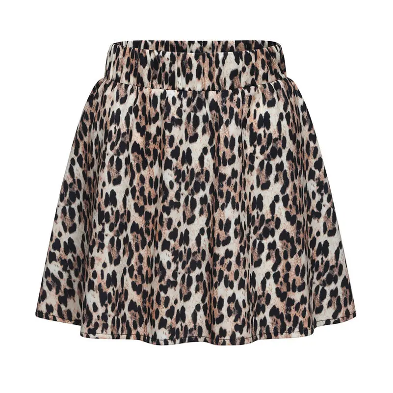 Женская коричневая юбка, модные вечерние летние женские юбки с леопардовым принтом, миди-юбка с высокой талией, saia jupe femme BB4