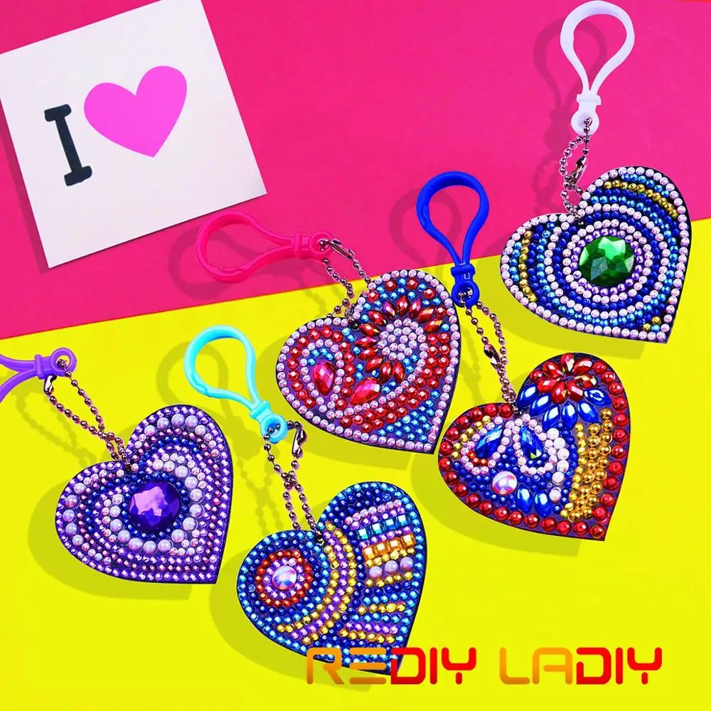 DIY Алмазная цепочка для ключей картина крестиком специальная форма мозаика