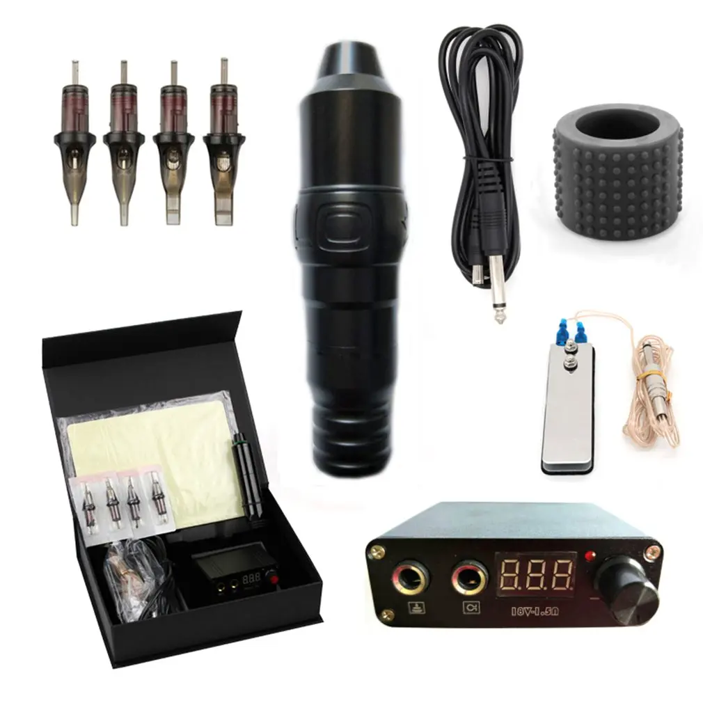 

Professional Tattoo Rotary Pen Machine Complete Tattoo Kits Black Precision RCA Motor Tattoo Machine Tattooist Body Art