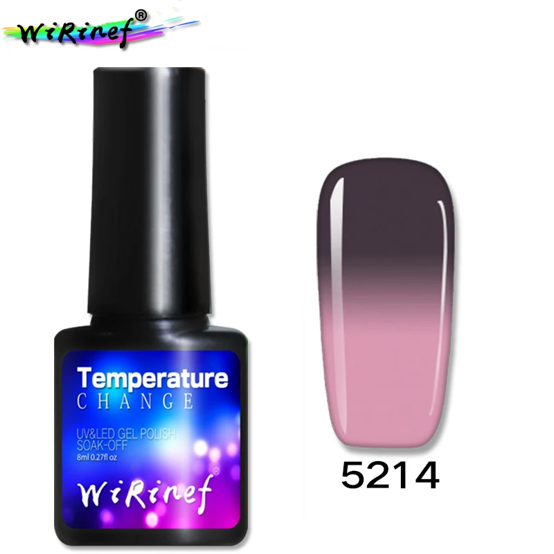 Серия WiRinef, розовый, красный, температурный Гель-лак для ногтей, УФ светодиодный Гель-лак, изменение цвета, лак для ногтей, клей для ногтей - Цвет: 5214
