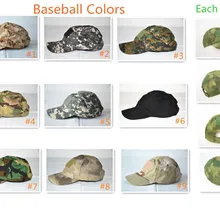 10 цветов, высокое качество, уличная камуфляжная унисекс бейсбольная Кепка в стиле милитари, Боевая бейсболка, кепка для пеших прогулок, рыбалки, скалолазания