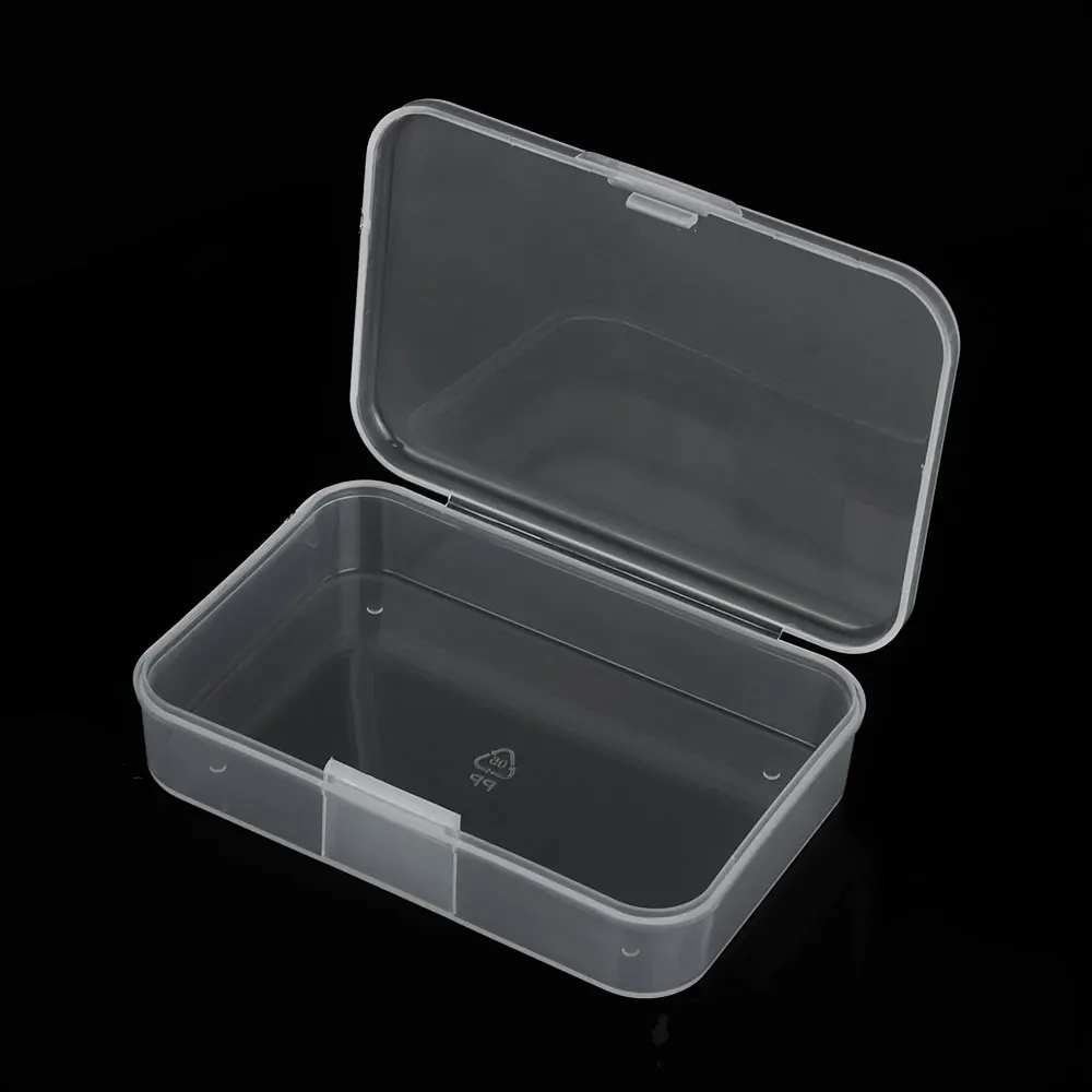 

1 PCS New Mini Small Plastic Transparent With Lid Storing Collection Container Case Storage Boxes