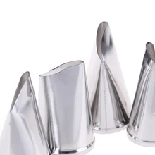 Новинка, 5 шт., стальные насадки для глазури, для украшения торта, крема, кекса, кондитерского инструмента, лепестки розы, металлические насадки для сливок, инструменты для украшения торта